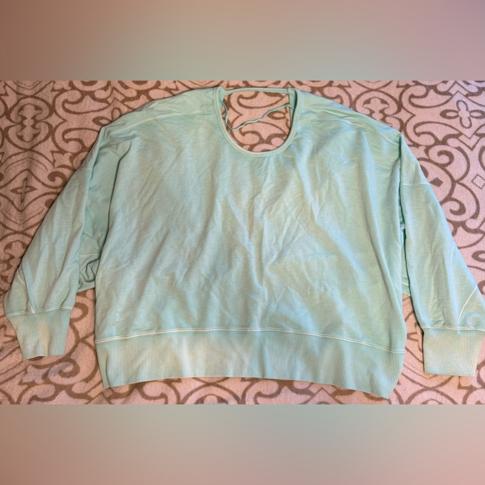 Free People Twist Connection Backless Cropped Sweater Top